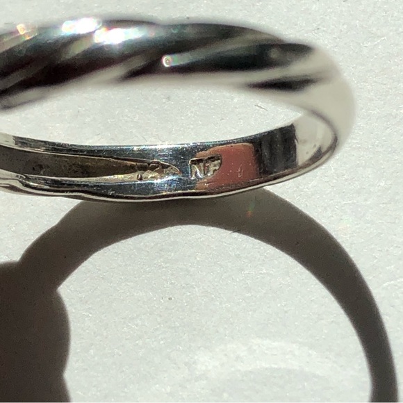 Sterling Silver Three Sparkling Stone Ring - Picture 7 of 14